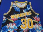 Warriors 30 Stephen Curry Noir 2009-10 Hardwood Classics Floral Fashion Swingman Maillot